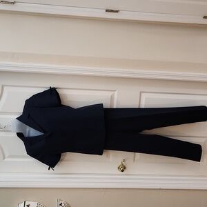 Kasper ASL Women's 2 piece Pant Suit Navy Size 8 Fully Lined